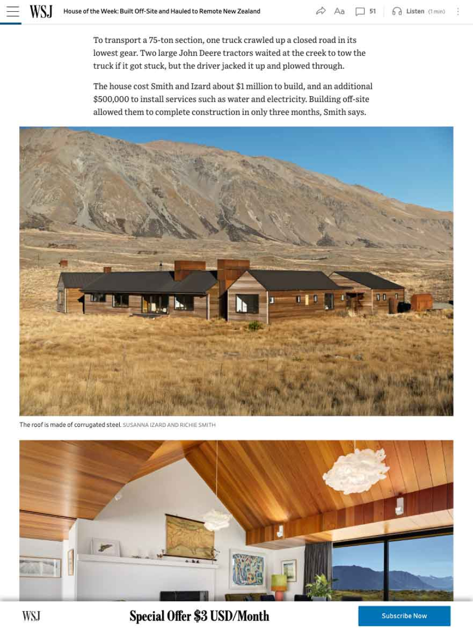 THE ROCK - WALL ST JOURNAL House of the Week Article