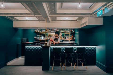 The Hudson Wellington - Upstairs Whiskey Bar - Interior Architecture