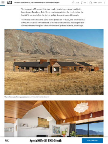 THE ROCK - THE WALL ST JOURNAL House of the Week Article